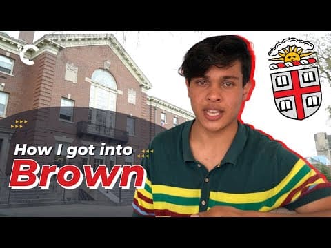 How Crimson Student Rohan Got Into Brown University