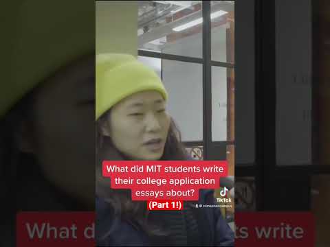 What did MIT students write their college application essays about?